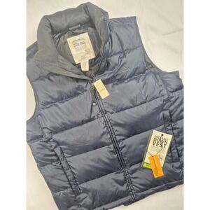 Eddie Bauer XL‎ Tall Men's Down Vest 550 Fill Packable Puffer Blue Zip
